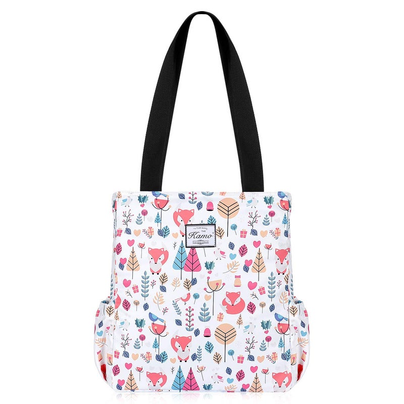 KAMO Floral Tote Bag - Waterproof Lightweight Handbags Travel Shoulder Bag for Hiking Yoga Gym Swimming Travel Beach - Image 1